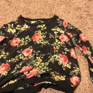 Floral Black Shirt